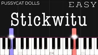 The Pussycat Dolls  Stickwitu ft Avant  EASY Piano Tutorial [upl. by Griselda119]