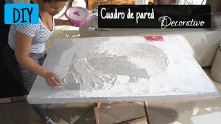 😱 Diy cuadro grande con textura o relieve Te muestro paso a paso como hice este cuadro XL [upl. by Eldwin]