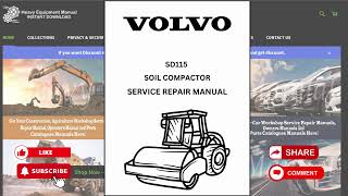 DOWNLOAD VOLVO SD115 SOIL COMPACTOR SERVICE MANUAL [upl. by Enneirda]