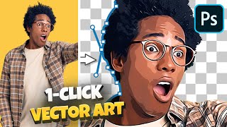 How to Make Vector Art Effect REAL VECTOR  Photoshop Tutorial [upl. by Hgielsa]