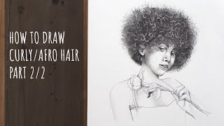 Come disegnare capelli ricci stile afro  How to draw curly afro hair 22 [upl. by Ael]