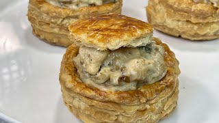 RECETTE DES BOUCHÉES À LA REINE AU POULET ET CHAMPIGNONS 🍄 Deli Cuisine [upl. by Ahsiram]