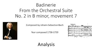 Badinerie Analysis  Motif section A [upl. by Akirej]