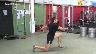 Free weight exercises  The Jump Lunge [upl. by Ilil]