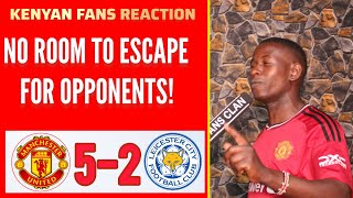 MANCHESTER UNITED 52 LEICESTER CITY Peter  KENYAN FAN REACTION CARABAO CUP HIGHLIGHTS 202425 [upl. by Fisch665]