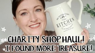 CHARITY SHOP HAUL  HOMEWARE  AUTUMNWINTER FASHION charity thrifting thrifted charityhaul [upl. by Burdett751]