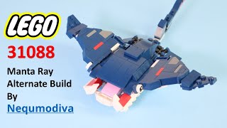 Lego  Manta Ray Speed Build  MOC by Nequmodiva  31088 Alternate Build [upl. by Enitnatsnoc]