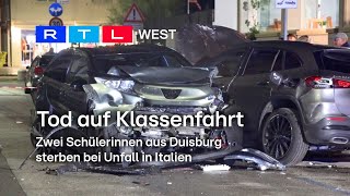 Tod auf Klassenfahrt Zwei Schülerinnen sterben bei Unfall in Italien  RTL WEST 19092024 [upl. by Cartie767]