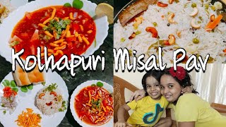 Kolhapuri misal pav recipe bacchon Ki Masti😊🙏 [upl. by Erlinna]