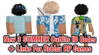 3 New Boys SUMMER Outfits ID Codes  Links For Brookhaven RP Berry Avenue And Bloxburg part 1 [upl. by Croydon]