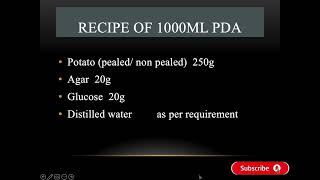 How to prepare potato dextrose AgarPDA  Culture media for fungusrecipe of potato dextrose agar [upl. by Damicke]