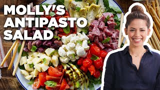 Molly Yehs Antipasto Salad with ProsciuttoWrapped Breadsticks  Girl Meets Farm  Food Network [upl. by Dagna519]