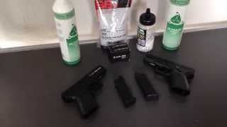 Présentation de 2 pistolet airsoft a gaz 15 joules [upl. by Derward706]