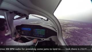 Landing a Cessna TTX at DTW 21L [upl. by Enialahs]