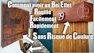 Comment faire rouiller rapidement et facilement sans risque de coulure acier et corten oxydé [upl. by Yendor]