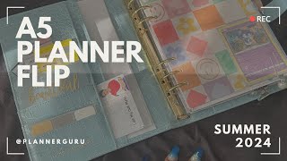 A5 Rings Summer 2024 Planner Flip [upl. by Oremodlab]