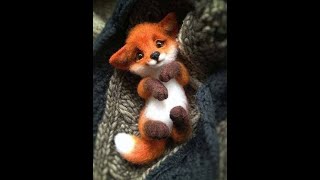 A0350 Fox wool needle felting Part 1 [upl. by Paolo]