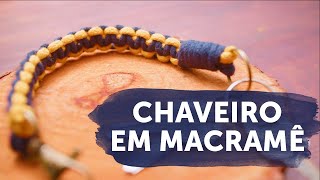 Macramê Fácil de Fazer Chaveiro Nó Quadrado  Tutorial Passo a Passo [upl. by Acenom]