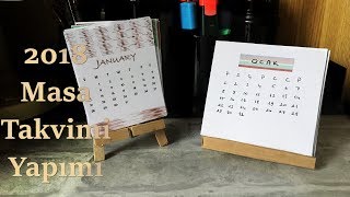 2018 Kolay Takvim Yapımı  DIY Calendar [upl. by Scarlett]