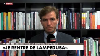 Notre récit de retour de Lampedusa  Cnews [upl. by Rhoda]