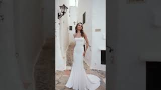 Enzoani Love Devon Plain Square Neck Wedding Dress [upl. by Enelrae953]