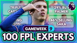 FPL GW9 EXPERT Transfer Trends amp Best Captains 🧠 100 Experts Reveal Gameweek 9 Team Plans [upl. by Rehpotsirhk]