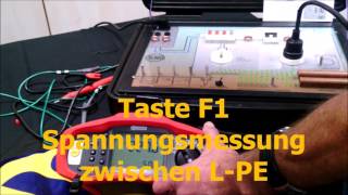 Spannungs und Frequenzmessung mit dem VDE 0100 Messgerät BehaAmprobe ProInstall 200 [upl. by Stovall]