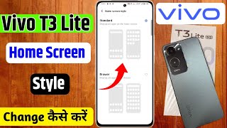 vivo t3 lite app drawer setting kaise use kare  how to change home screen style in vivo t3 lite 5g [upl. by Evie]