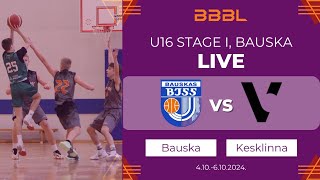 Bauska 2009 vs Kesklinna KK 2009  BBBL Boys U16 [upl. by Onirefez327]