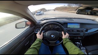 BMW 520d f10 top speed 220 kmh on the german Autobahn [upl. by Meg821]