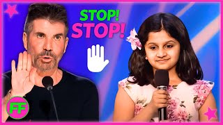 Souparnika Nair 10 Year Old Indian Girl STOPPED Mid Performance by Simon [upl. by Hannasus]