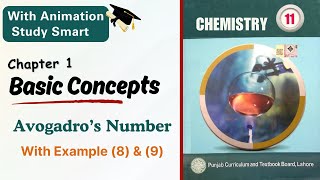 Avogadros Number  Examples 8 and 9  Class 111st year  Punjab  Chemistry  Chapter 1 [upl. by Jesus148]