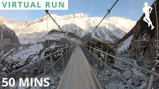 Virtual Running Videos For Treadmill With Music  Virtual Run Mountain [upl. by Anide]