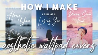 how i make aesthetic wattpad covers picsart and phonto [upl. by Eran]