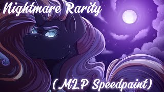 Nightmare Rarity MLP Speedpaint [upl. by Puttergill]