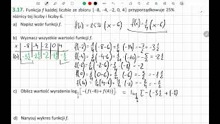 Zad 317 Funkcja f każdej liczbie ze zbioru 8 4 2 0 4 przyporządkowuje 25 różnicy tej li [upl. by Nna999]