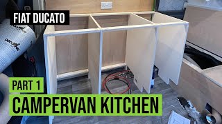 HANDMADE Campervan Kitchen Pt 1  Fiat Ducato L2H2  UK SelfBuild Campervan Conversion [upl. by Farl]