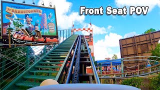 The Barnstormer Roller Coaster Front Seat OnRide 4K POV  Walt Disney World Magic Kingdom [upl. by Alecram671]