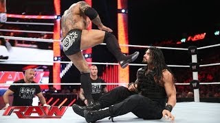 Roman Reigns vs Batista Raw May 12 2014 [upl. by Asirap]