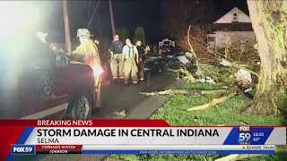 Indiana deadly storms Tornado damage in Selma [upl. by Viccora58]