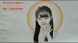 Menggambar Manatsu Akimoto 2  How to draw Manatsu Akimoto 2 for the beginning 979 Privat Lukis [upl. by Olumor590]