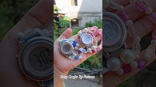 Diy beaded watch band shorts shortsvideo shortsfeed diy youtubeshorts [upl. by Nabroc738]