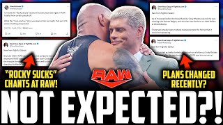 WWE Cody Rhodes WrestleMania PLANS CHANGED  RAW quotRock SUCKSquot Chants NOT EXPECTED  Cody WARNED WWE [upl. by Tuinenga]