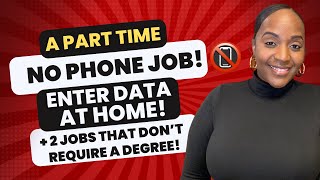 🙌🏾 A NO PHONE PART TIME JOB ENTER DATA AT HOME  2 NO DEGREE JOBS WORK FROM HOME JOBS 2024 [upl. by Ardnasyl]