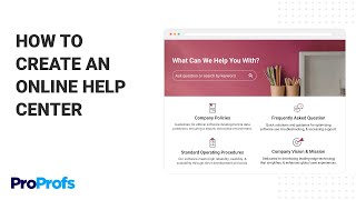 How to Create an Online Help Center [upl. by Chrystel]