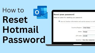 How To Reset Hotmail Password Recover Hotmail Account [upl. by Pollard430]