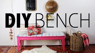 DIY Furniture Makeover Shibori Stained Bench [upl. by Launame]