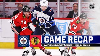 Jets  Blackhawks 223  NHL Highlights 2024 [upl. by Ellehcan670]