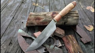 Fabricación de cuchillo estilo criollo con cuchilla de sembradora [upl. by Scarface636]