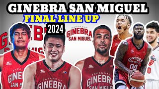 Ginebra Official Roster 2024PBA Governors Cup Update PBA UPDATE 2024 [upl. by Ervin769]